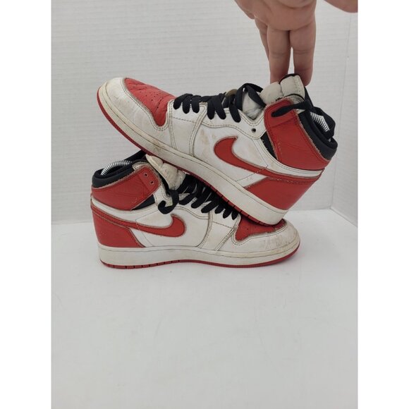 Air Jordan 1 Retro High OG Kids 5.5 Y Chicago Lost & Found Leather Red White - Picture 7 of 12